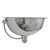 Nantucket Sinks RLS-OF RLS-OF 16.875 Inch Hand Hammered Stainless Steel Round Undermount Bathroom Sink With Overflow