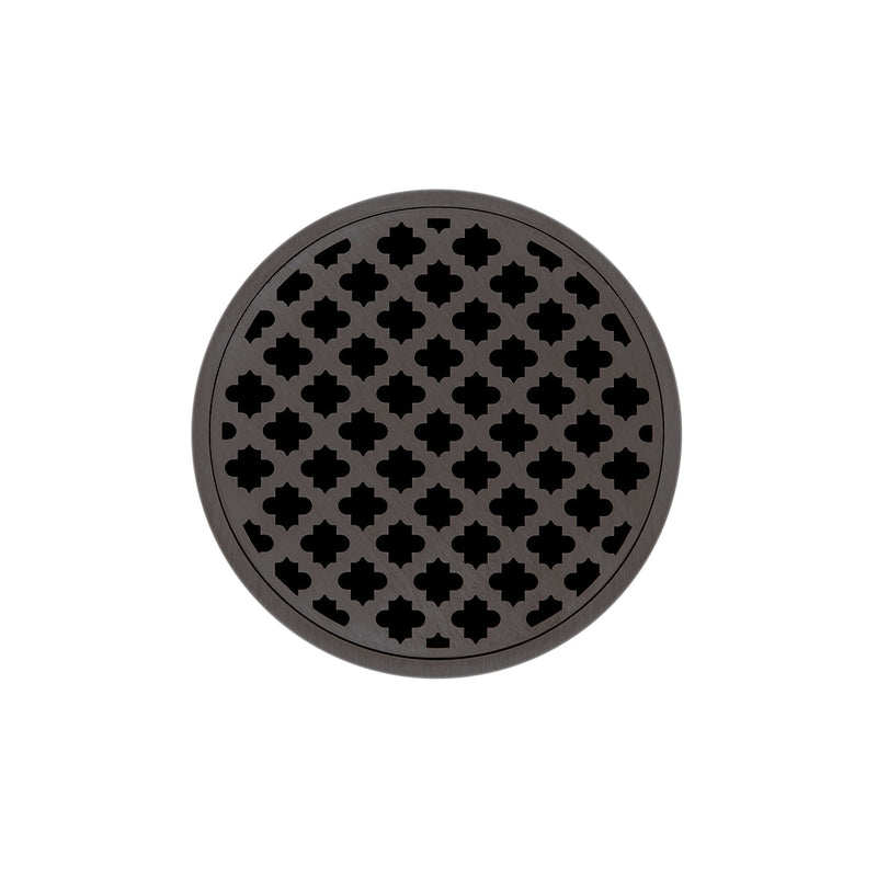 Infinity Drain RMD 5-2I 5” x 5” RMD 5 - Strainer - Moor Pattern & 2" Throat w/Cast Iron Drain Body 2” Outlet