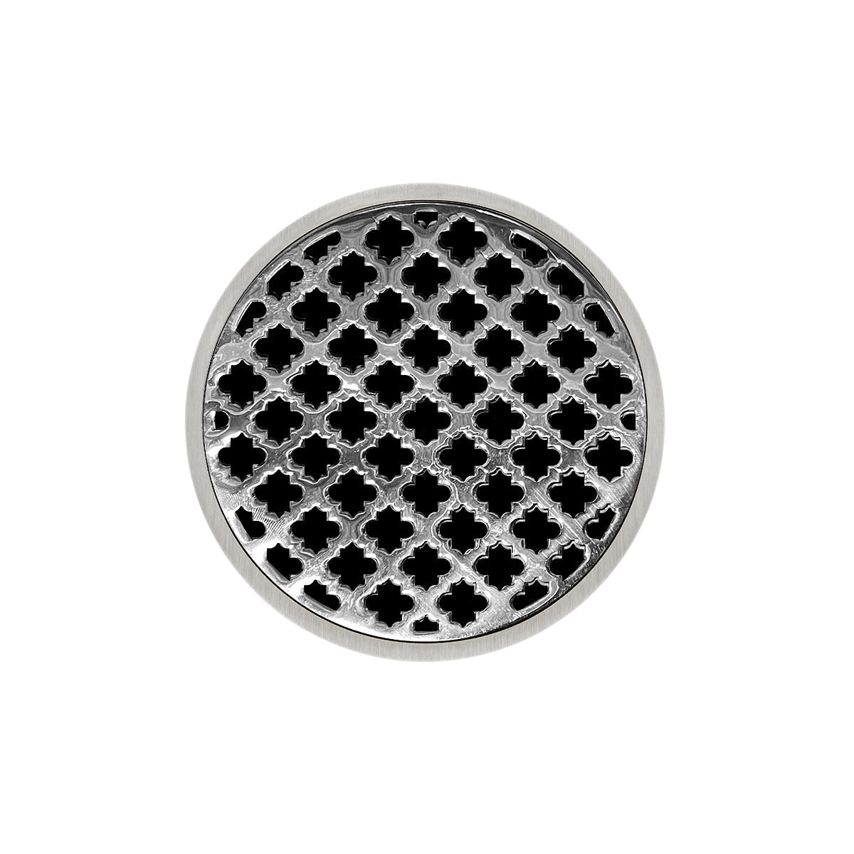 Infinity Drain RMD 5-2P 5” x 5” RMD 5 - Strainer - Moor Pattern & 2" Throat w/PVC Drain Body 2” Outlet