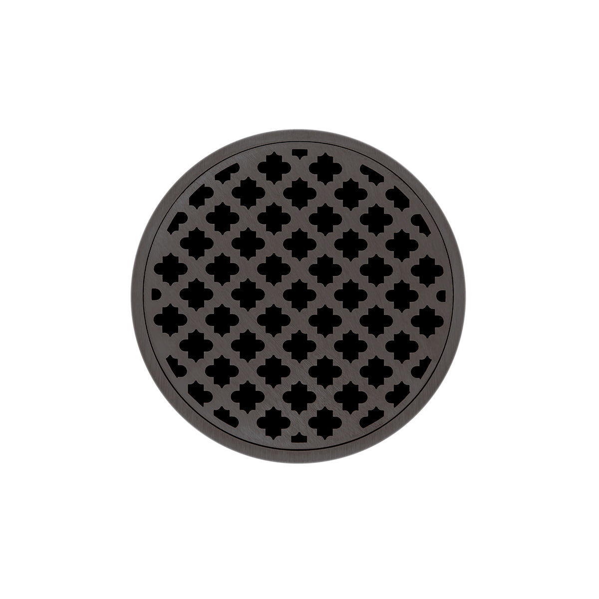 Infinity Drain RMD 5-3I 5” x 5” RMD 5 - Strainer - Moor Pattern & 4" Throat w/Cast Iron Drain Body 3” Outlet