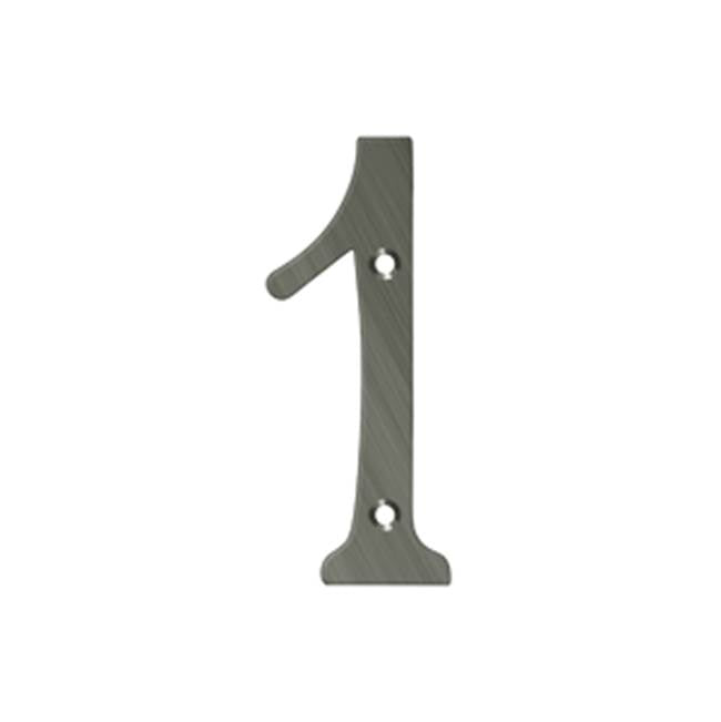 Deltana RN41 4 Numbers, Solid Brass