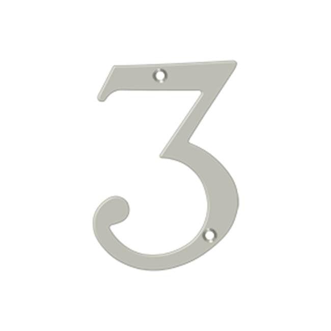 Deltana RN43 4 Numbers, Solid Brass