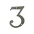 Deltana RN43 4 Numbers, Solid Brass