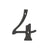 Deltana RN4 4 Numbers, Solid Brass
