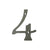 Deltana RN4 4 Numbers, Solid Brass