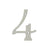 Deltana RN4 4 Numbers, Solid Brass