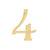Deltana RN4 4 Numbers, Solid Brass - Parent