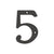 Deltana RN45 4 Numbers, Solid Brass