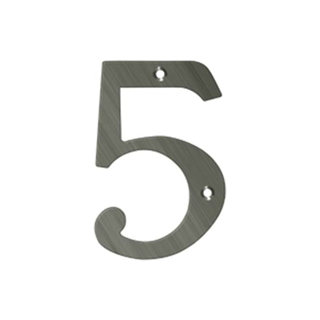 Deltana RN45 4 Numbers, Solid Brass