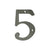Deltana RN45 4 Numbers, Solid Brass