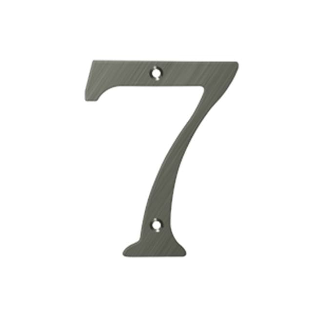 Deltana RN47 4 Numbers, Solid Brass