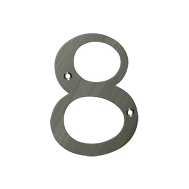 Deltana RN48 4 Numbers, Solid Brass
