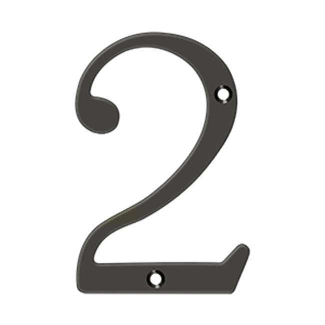 Deltana RN62 6 Numbers, Solid Brass