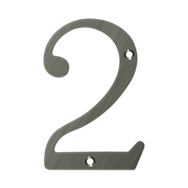 Deltana RN62 6 Numbers, Solid Brass
