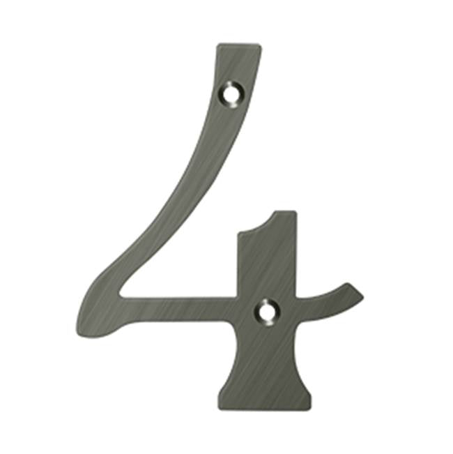 Deltana RN64 6 Numbers, Solid Brass