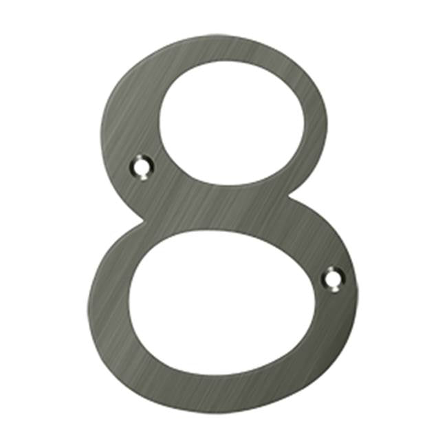 Deltana RN68 6 Numbers, Solid Brass
