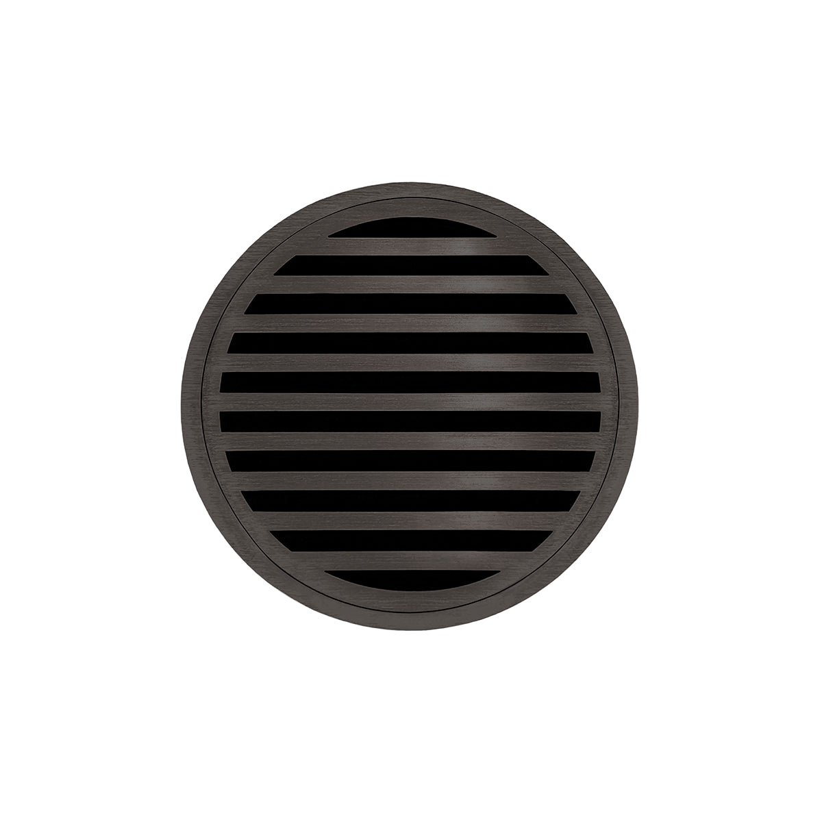 Infinity Drain RND 5-2I 5” x 5” RND 5 - Strainer - Lines Pattern & 2" Throat w/Cast Iron Drain Body 2” Outlet