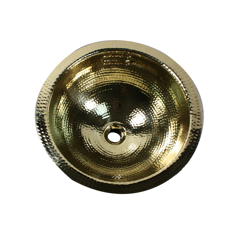 Nantucket Sinks 13" Hand Hammered Brass Round Undermount Bar Sink - Parent