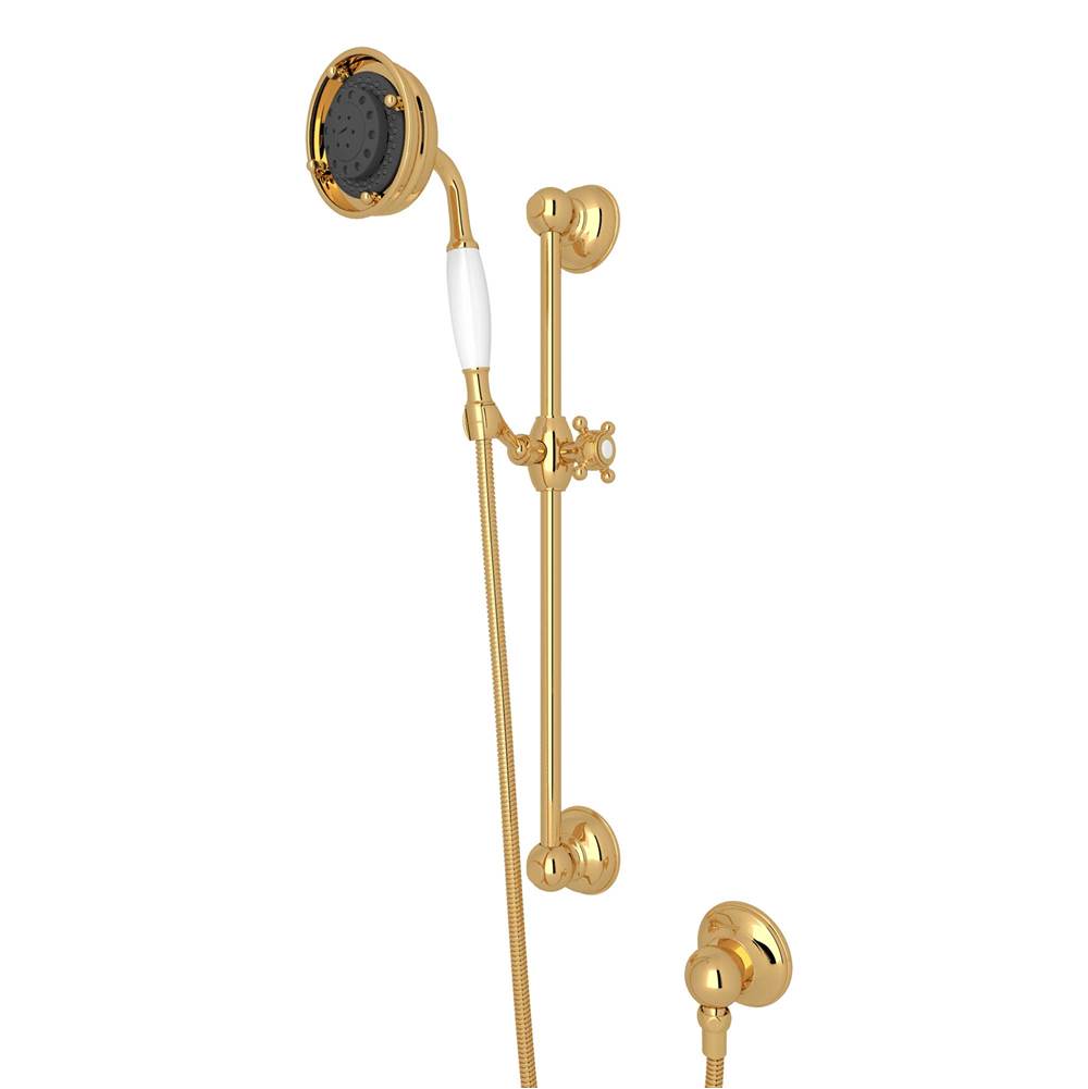 Rohl 1310 Handshower Set With 22" Slide Bar and 3-Function Handshower