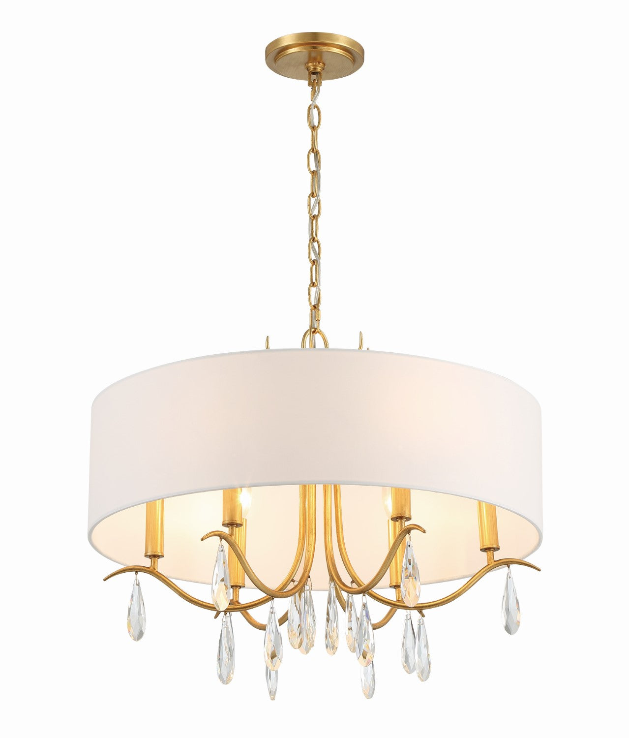 Crystorama ROL-18806-GA Rollins 6 Light Chandelier - Antique Gold