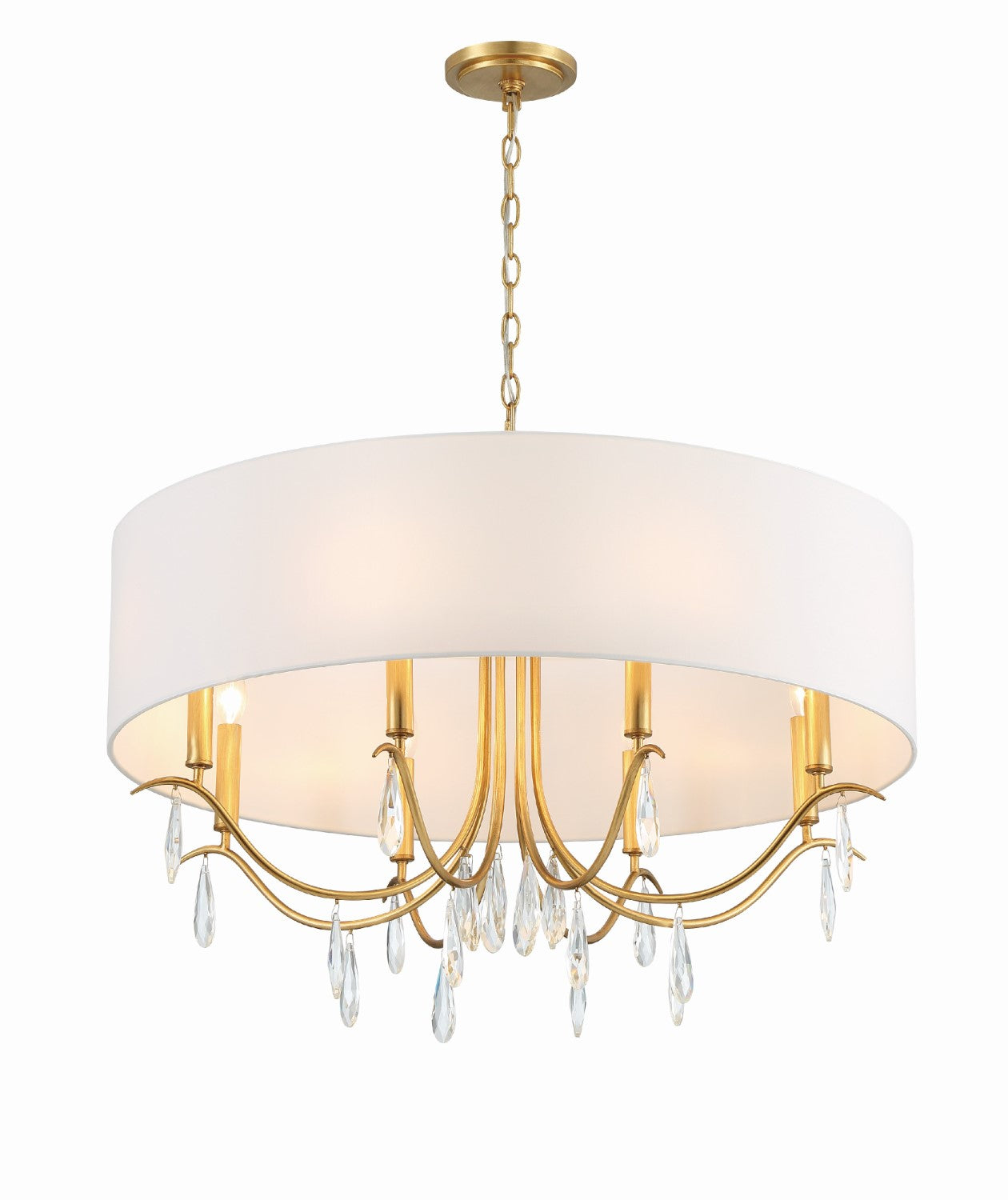 Crystorama ROL-18808-GA Rollins 8 Light Chandelier - Antique Gold