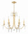 Crystorama ROL-18816-GA Rollins 6 Light Chandelier - Antique Gold