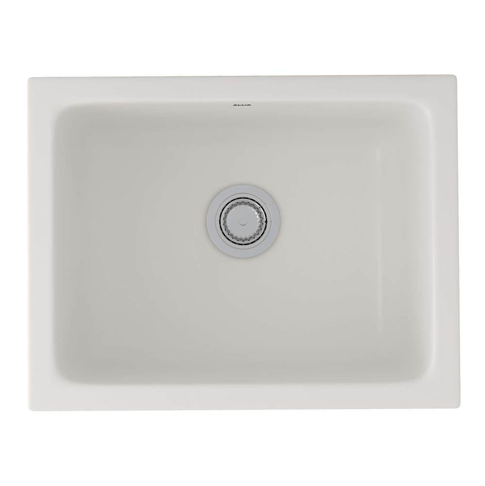 Rohl 6347 Allia 24" Fireclay Single Bowl Undermount Kitchen Or Laundry Sink