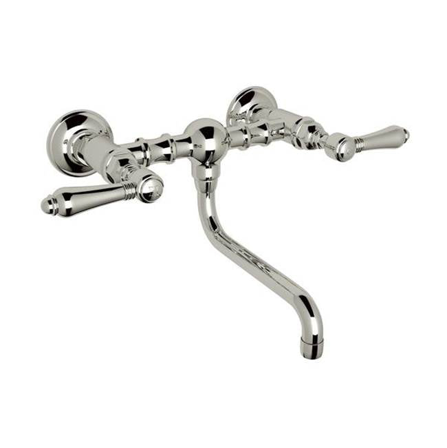 Rohl A1405/44LM-2 Acqui Wall Mount Bridge Lavatory Faucet