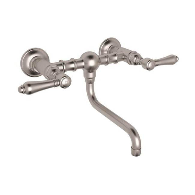 Rohl A1405/44LM-2 Acqui Wall Mount Bridge Lavatory Faucet