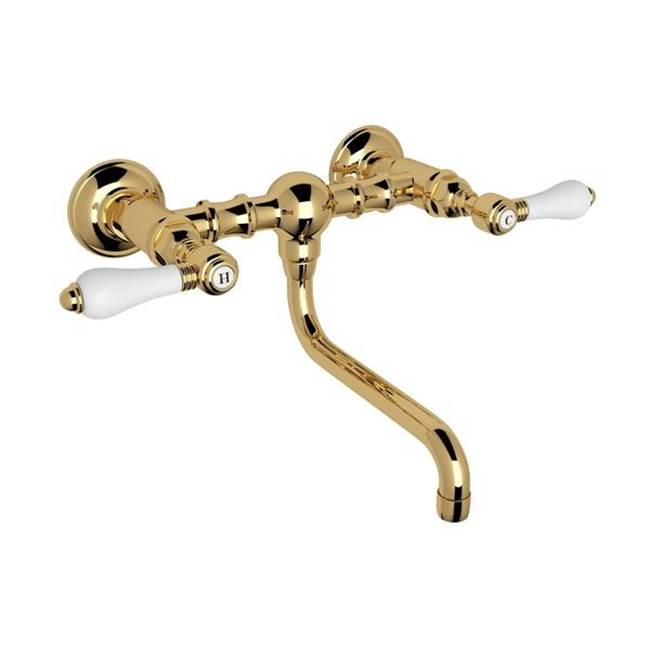 Rohl A1405/44LP-2 Acqui Wall Mount Bridge Lavatory Faucet