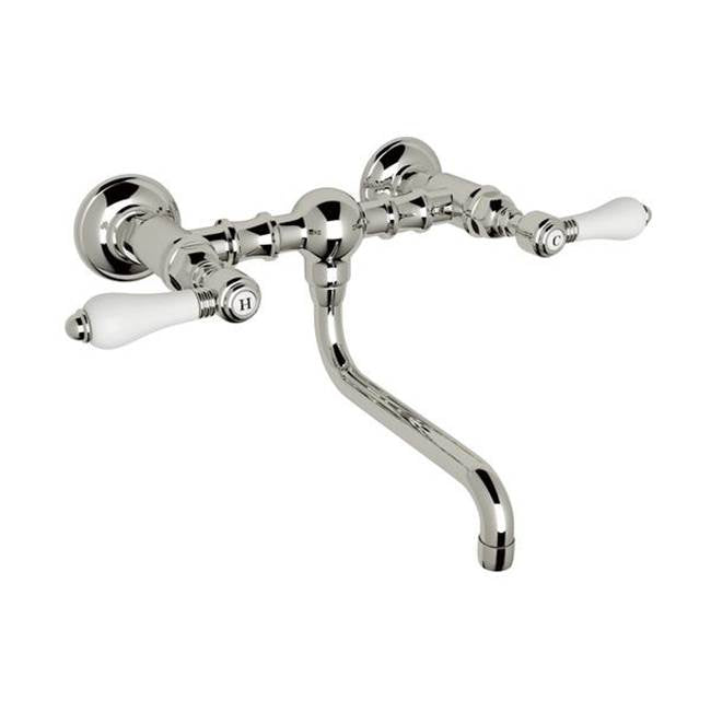 Rohl A1405/44LP-2 Acqui Wall Mount Bridge Lavatory Faucet