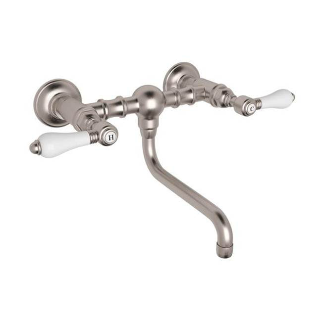 Rohl A1405/44LP-2 Acqui Wall Mount Bridge Lavatory Faucet