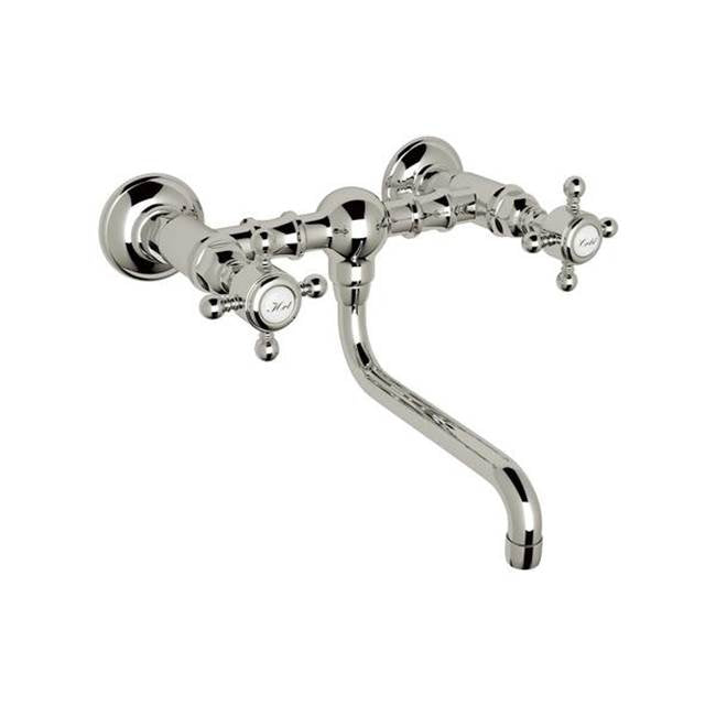 Rohl A1405/44XM-2 Acqui Wall Mount Bridge Lavatory Faucet
