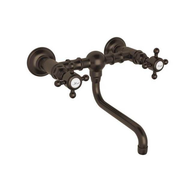 Rohl A1405/44XM-2 Acqui Wall Mount Bridge Lavatory Faucet