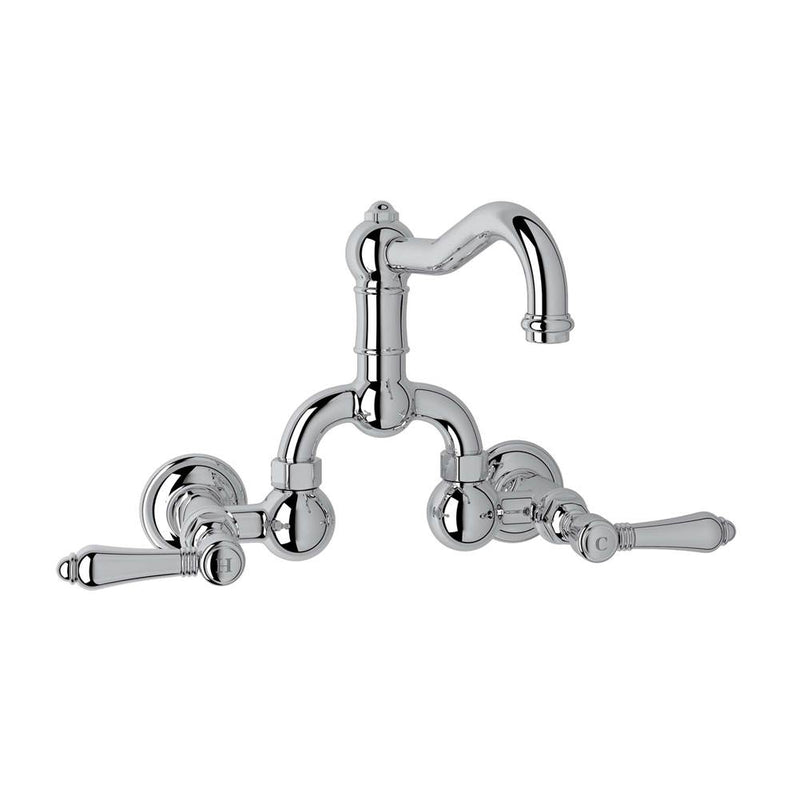 Rohl A1418LM-2 Acqui Wall Mount Bridge Lavatory Faucet With Column Spout - Parent