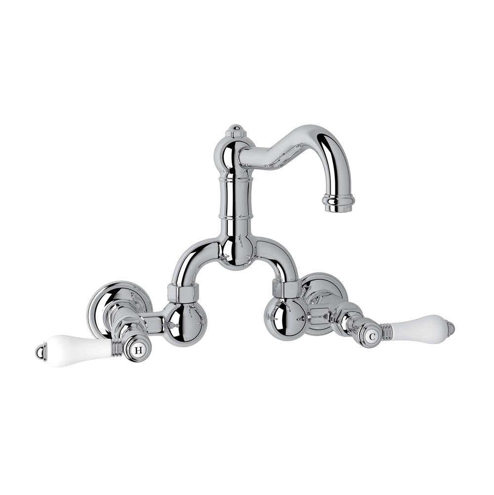 Rohl A1418LP-2 Acqui Wall Mount Bridge Lavatory Faucet With Column Spout - Parent