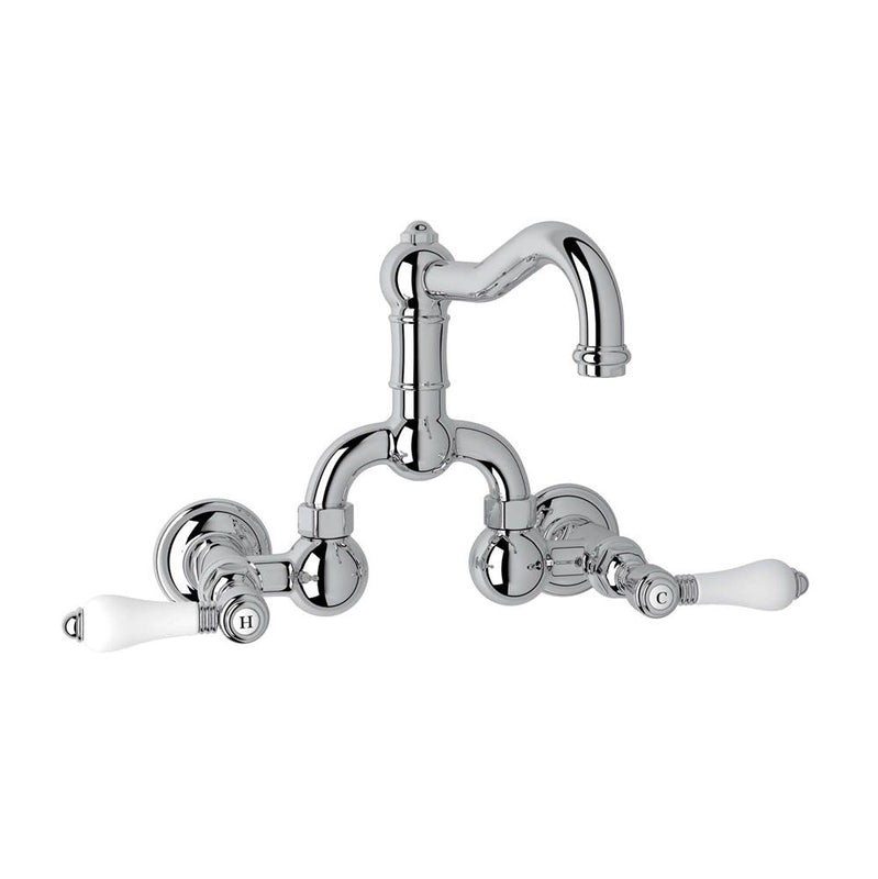 Rohl A1418LP-2 Acqui Wall Mount Bridge Lavatory Faucet With Column Spout - Parent