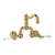 Rohl A1418LP-2 Acqui Wall Mount Bridge Lavatory Faucet With Column Spout