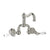Rohl A1418LP-2 Acqui Wall Mount Bridge Lavatory Faucet With Column Spout