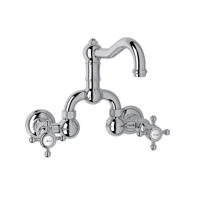 Rohl A1418XM-2 Acqui Wall Mount Bridge Lavatory Faucet With Column Spout - Parent