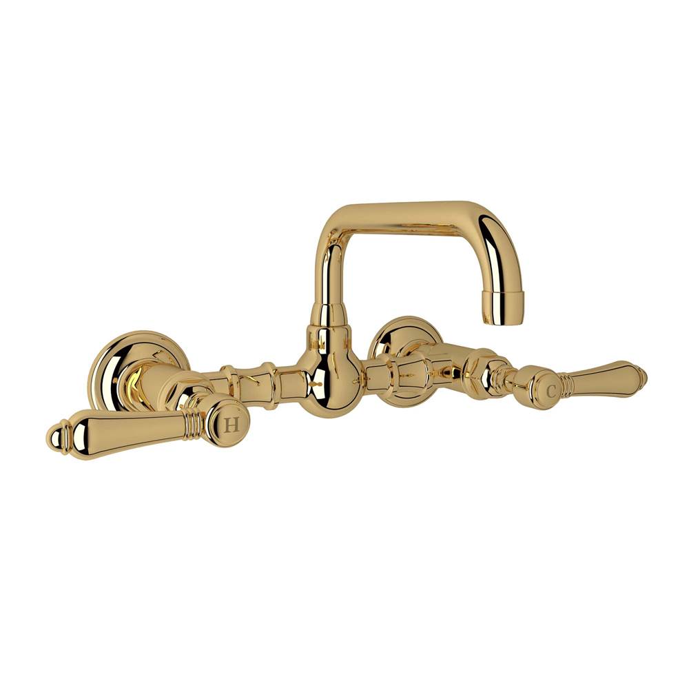 Rohl A1423LM-2 Acqui Wall Mount Bridge Lavatory Faucet With U-Spout