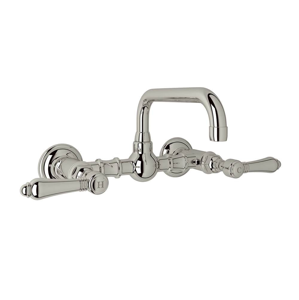 Rohl A1423LM-2 Acqui Wall Mount Bridge Lavatory Faucet With U-Spout