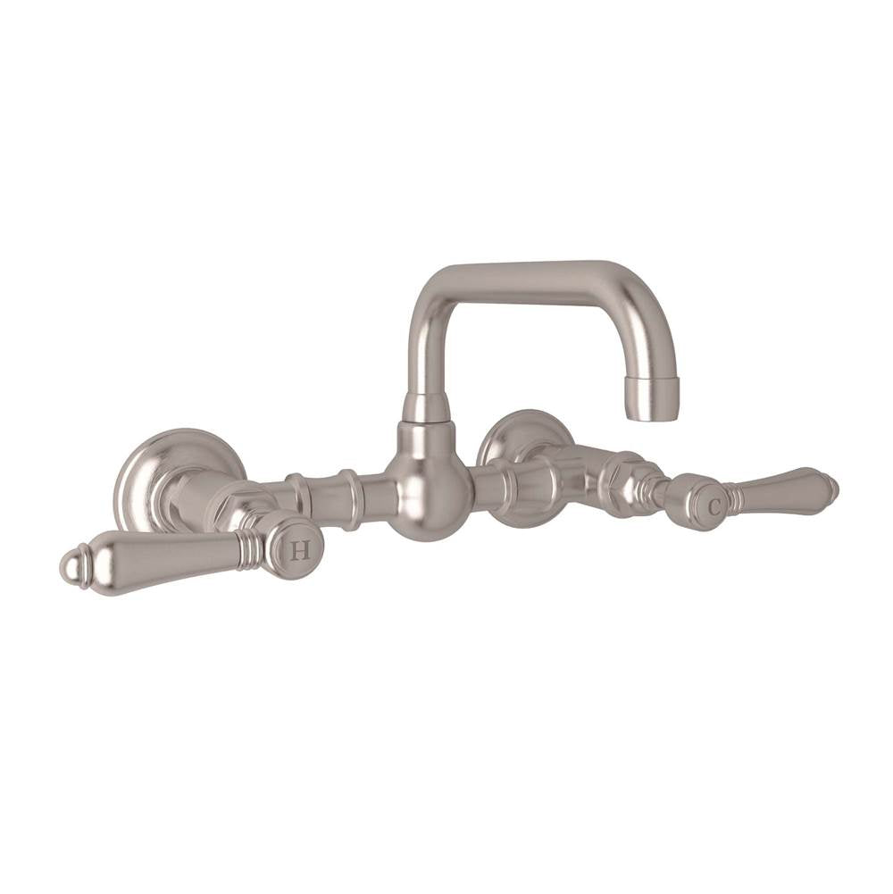 Rohl A1423LM-2 Acqui Wall Mount Bridge Lavatory Faucet With U-Spout