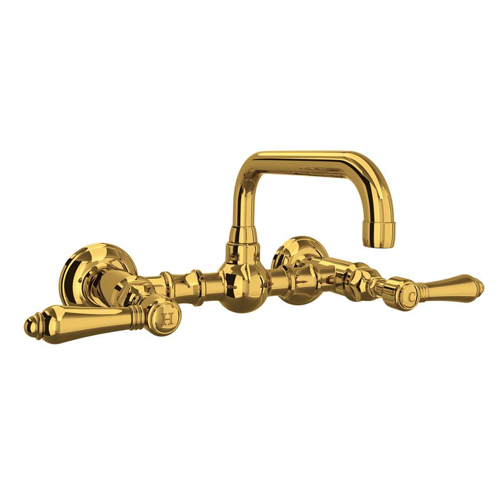 Rohl A1423LM-2 Acqui Wall Mount Bridge Lavatory Faucet With U-Spout