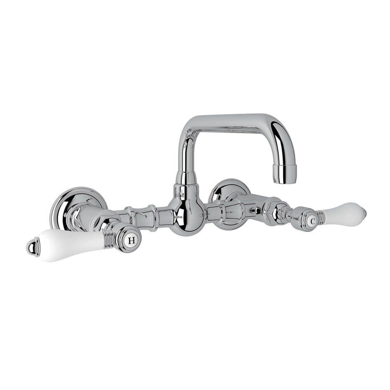 Rohl A1423LP-2 Acqui Wall Mount Bridge Lavatory Faucet With U-Spout - Parent