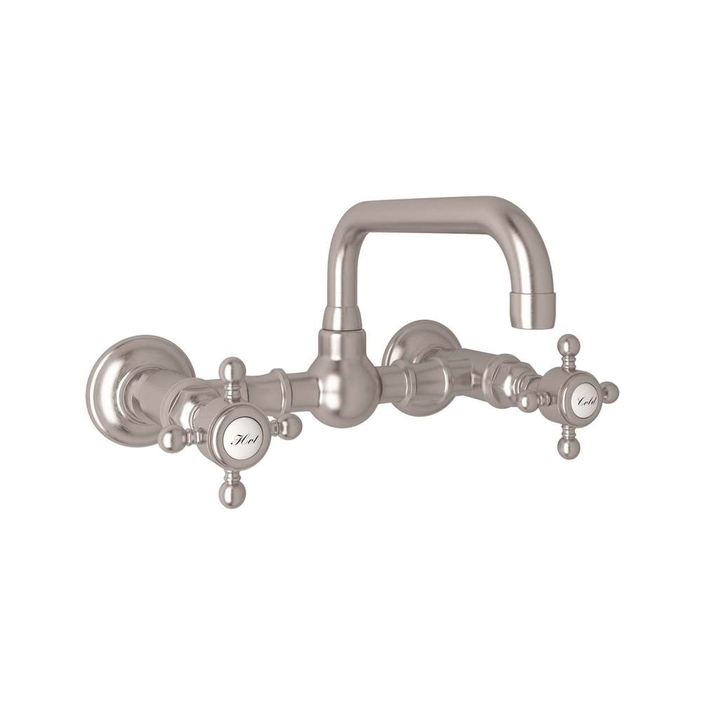 Rohl A1423XM-2 Acqui Wall Mount Bridge Lavatory Faucet With U-Spout