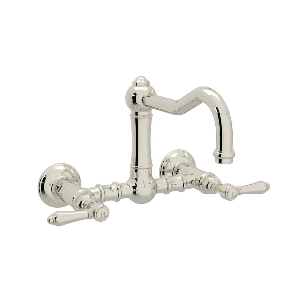 Rohl A1456LM-2 Acqui Wall Mount Bridge Kitchen Faucet With Column Spout