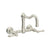 Rohl A1456LM-2 Acqui Wall Mount Bridge Kitchen Faucet With Column Spout