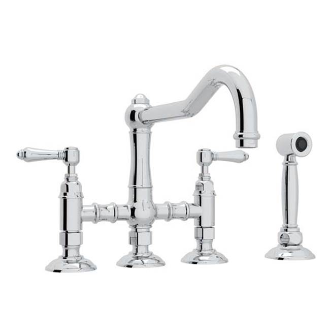 Rohl A1458LMWS-2 Acqui Bridge Kitchen Faucet With Side Spray - Parent