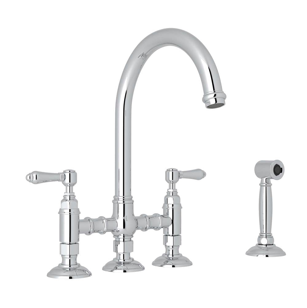 Rohl A1461LMWS-2 San Julio Bridge Kitchen Faucet With Side Spray - Parent